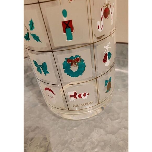 Culver Encounters Christmas Potpourri Pitcher Acrylic Vintage - Picture 5 of 6